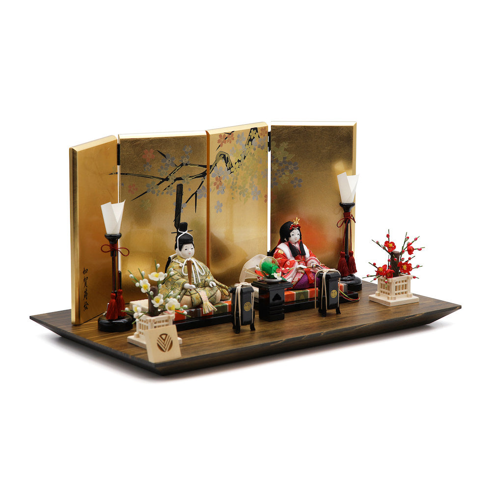 葉月雛 親王飾り 拭き漆飾り台 13-222-2149 セット 雛人形