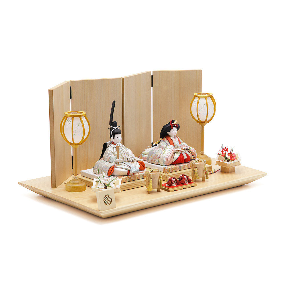 麗乃雛 親王飾り 木曽檜木目飾り 16-275-24063 セット 雛人形