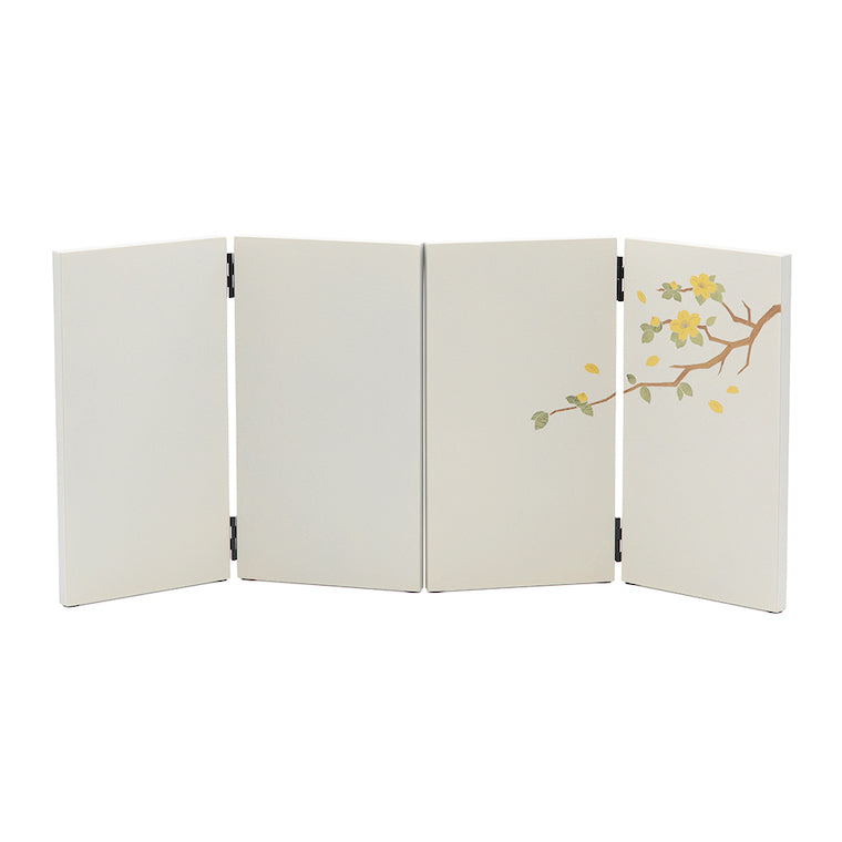 一閑塗屏風 象牙色 2-22-127 一閑塗 屏風 象牙色